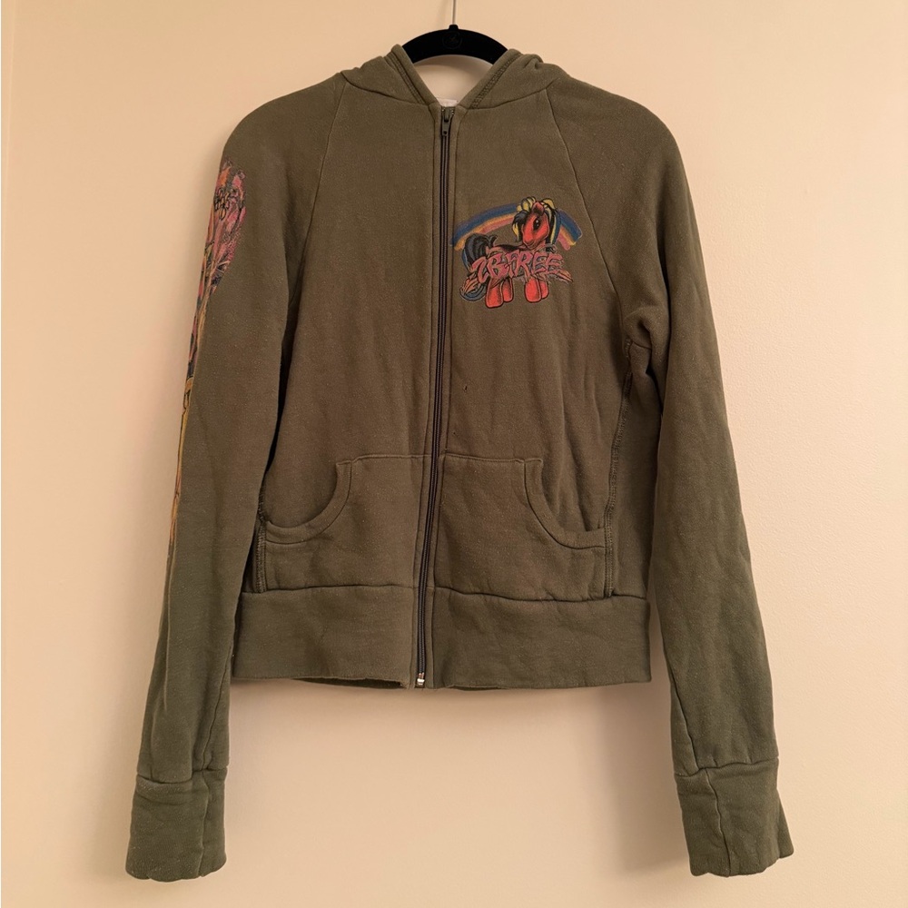 2 Be Free Green zip up